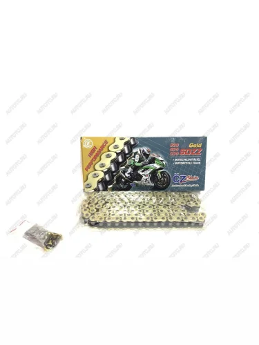 Цепь привода CZ Chains 520 SDZZ Gold X-Ring - 116 Усиленная  520sdzz-116