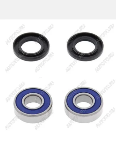 Комплект подшипников переднего колеса ALL BALLS Kawasaki Ninja250 86-07, ER-5 97-06 (25-1384)  25-1384