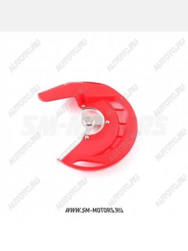 Защита переднего тормозного диска Honda CR125250 04-07 CRF250450250X450X 04-15  SM-PARTS красная  010263-185-6145