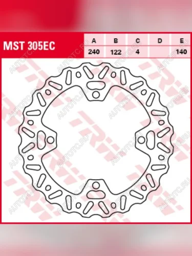 Тормозной диск TRW MST305EC  mst305ec