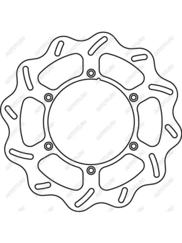 Тормозной диск передний Yamaha YZ125250 01-16, YZ250F 01-15, YZ450F 03-15 GoldFren  1301f1