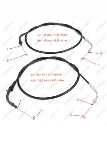 Тросик газа для мотоцикла Yamaha XVS1100 99-11  пм-00023995