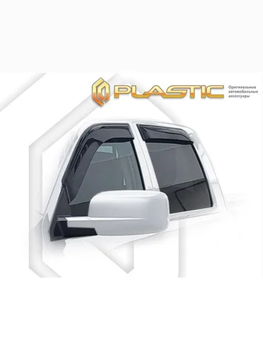 Дефлекторы окон (Short Box) CA Plastic (Classic полупрозрачный) Dodge Ram 1500  4 DJ,DS (2008-2012) Crew Cab
