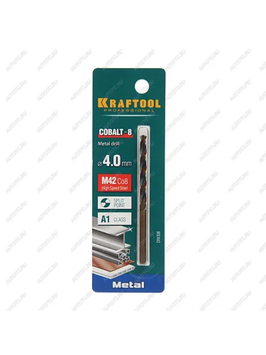 Сверло по металлу 4.0х75мм HSS Cobalt KRAFTOOL KRAFTOOL 29656-4 KRAFTOOL 29656-4