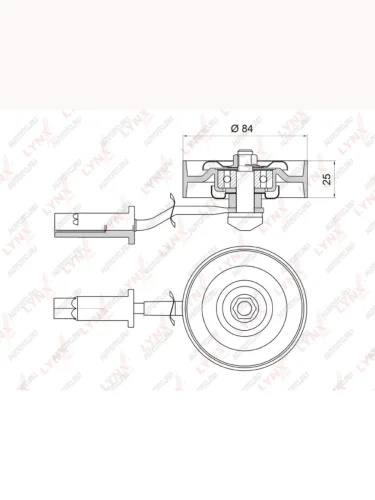 Ролик приводного ремня NISSAN Maxima (94-06) натяжителя LYNX LYNX pb5019 LYNX pb5019
