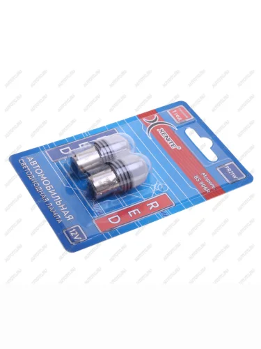 Лампа светодиодная 12V P21W BA15S красная блистер (2шт.) XENITE XENITE 1009660 XENITE 1009660