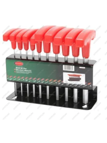 Набор ключей шестигранных 2-10мм Т-образных 10 предметов с держателем ROCKFORCE ROCKFORCE rf-2107 ROCKFORCE rf-2107