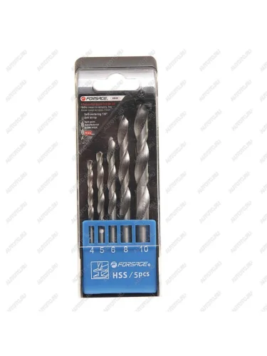 Набор сверл по металлу 4.0-10.0мм HSS (5шт.) FORSAGE FORSAGE f-dbs05