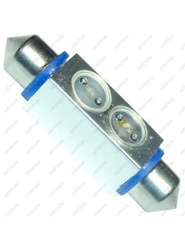 Лампа светодиодная 12V C20W SV8.5-8 42мм двухцокольная 2 светодиода Super Brite White MEGAPOWER MEGAPOWER-AUTOMOTIVE 50433b