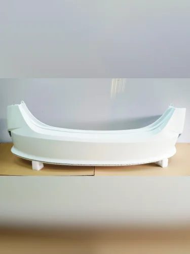 Бампер задний DAR (окрашенный) (Cristal White PGU (Белый)) Hyundai Solaris  HCR (2020-2022) седан рестайлинг