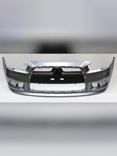 Бампер передний DAR (окрашенный) (Серебристый А39) Mitsubishi Lancer  10 CY (2011-2017) седан рестайлинг, хэтчбек 5 дв рестайлинг