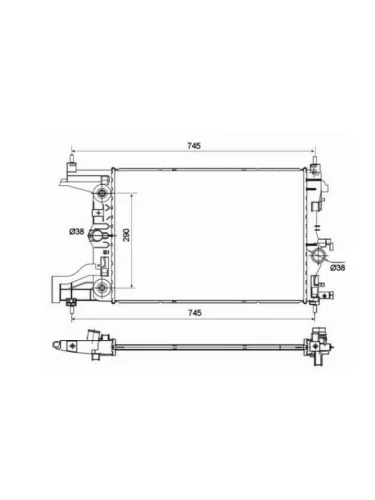Радиатор основной для CHEVROLET CRUZE1.4-1.8,ORLANDO 1.8 09-,OPEL ASTRA J 1.4-1 09-,ZAFIRA C 1.8 10- DAR rd300063