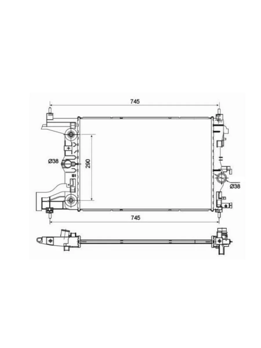 Радиатор основной для CHEVROLET CRUZE1.4-1.8,ORLANDO 1.8 09-,OPEL ASTRA J 1.4-1 09-,ZAFIRA C 1.8 10- DAR rd300063  в Самаре Самарской области