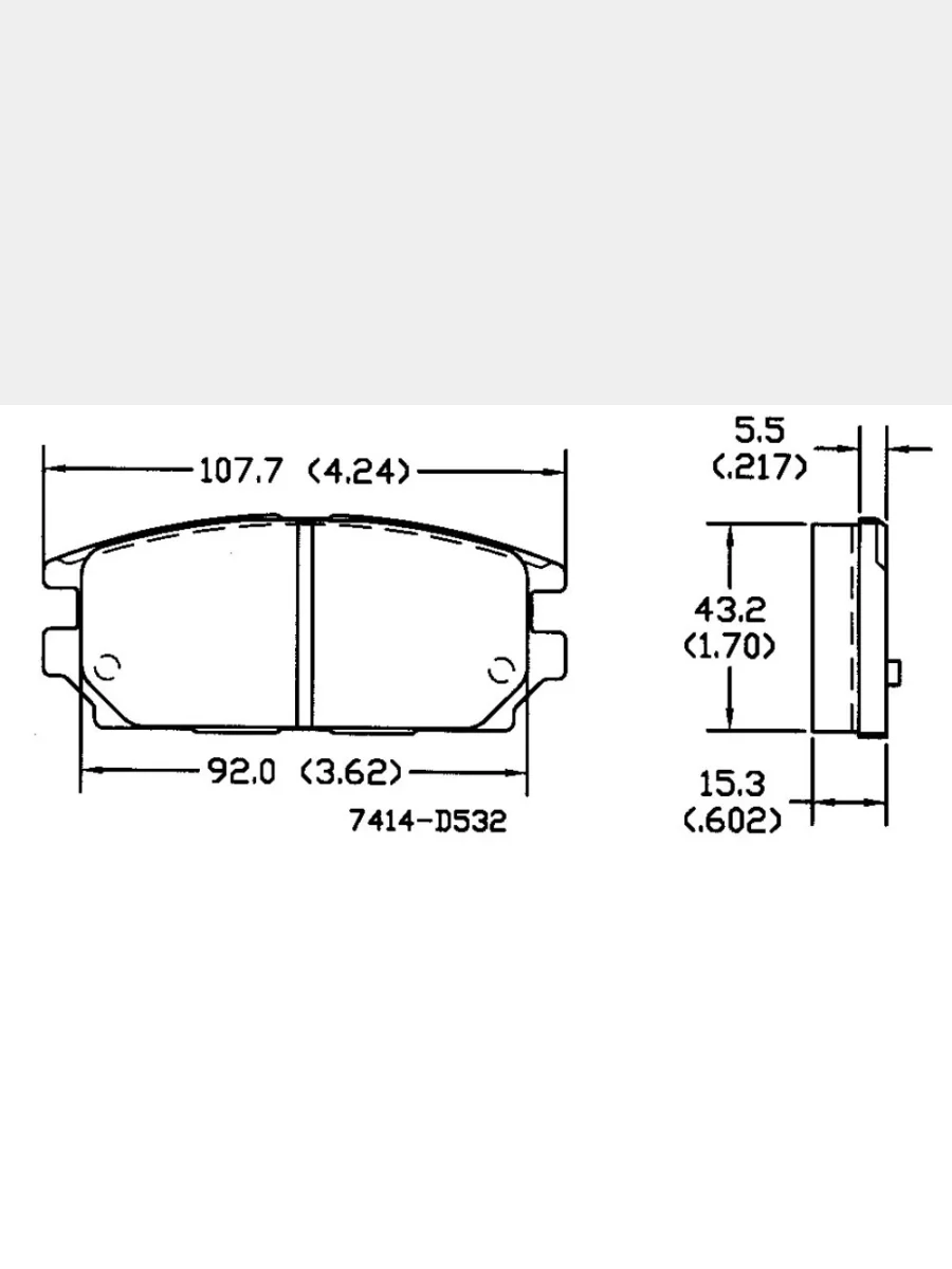 Тормозные колодки для MITSUBISHI Lancer RR D532-7414 Duorina mr389581  в Самаре Самарской области