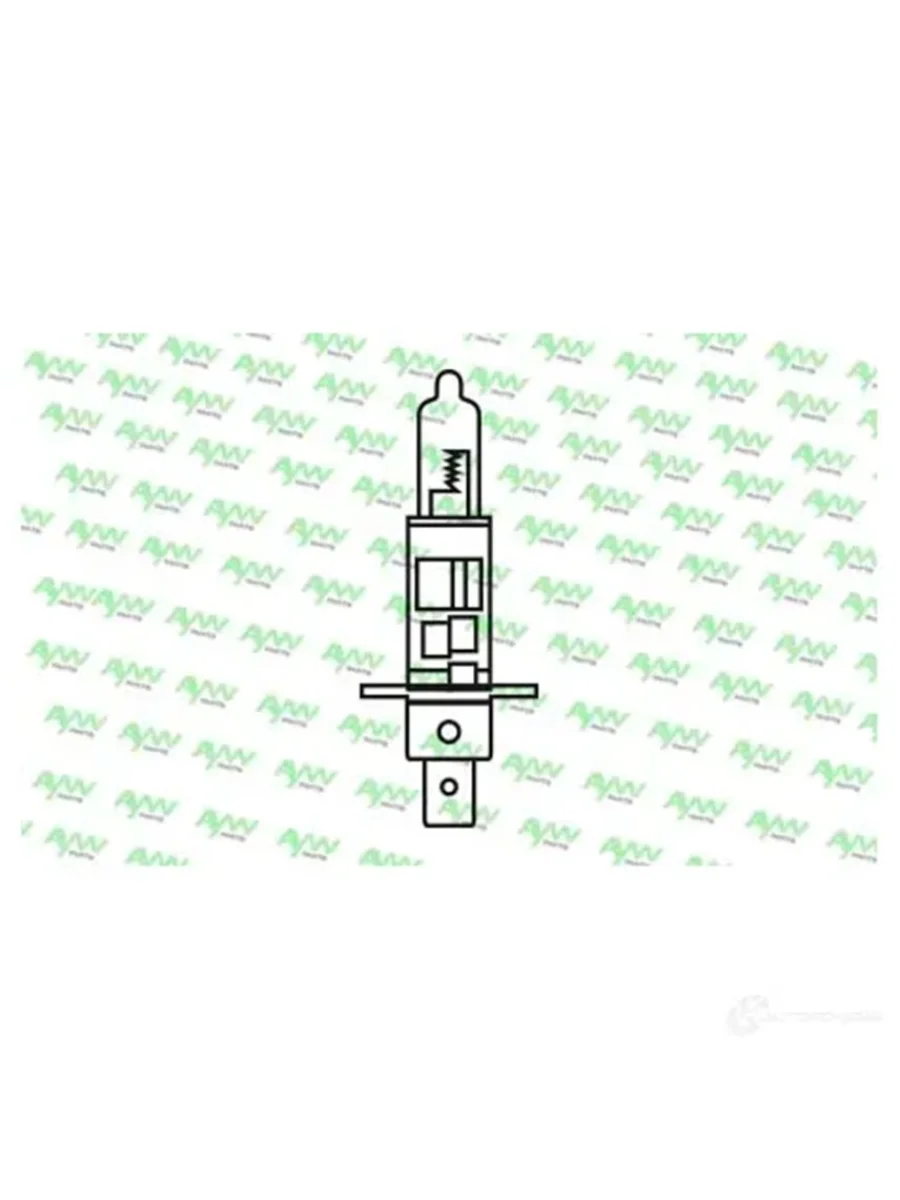 Лампа галогеновая H1 12V 55W P14.5S SUPER WHITE AYWIPARTS aw1910010w  в Самаре Самарской области