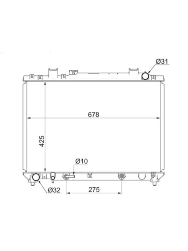Радиатор основной для Toyota Town Ace 96-08 SAT ty0050182r
