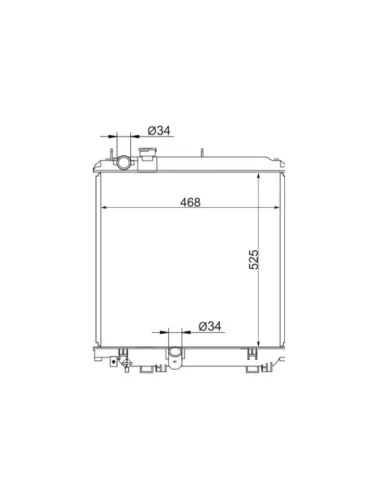 Радиатор основной для Toyota Dyna 99-  ToyoAce 99-19 SAT ty00632