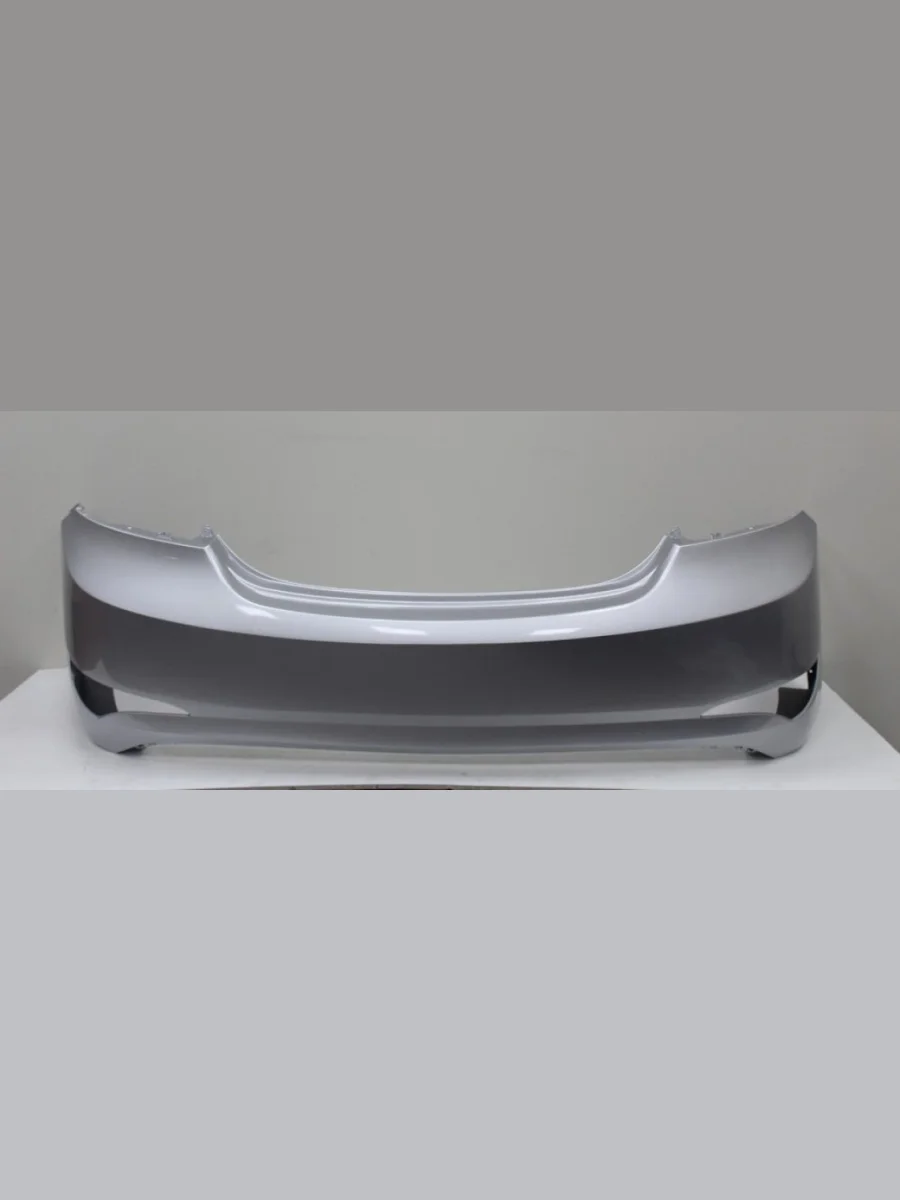 Бампер задний DAR (окрашенный) Hyundai Solaris RBr седан рестайлинг (2014-2017) (Sleek Silver RHM (Серебристый металлик))  в Керчи Республика Крым