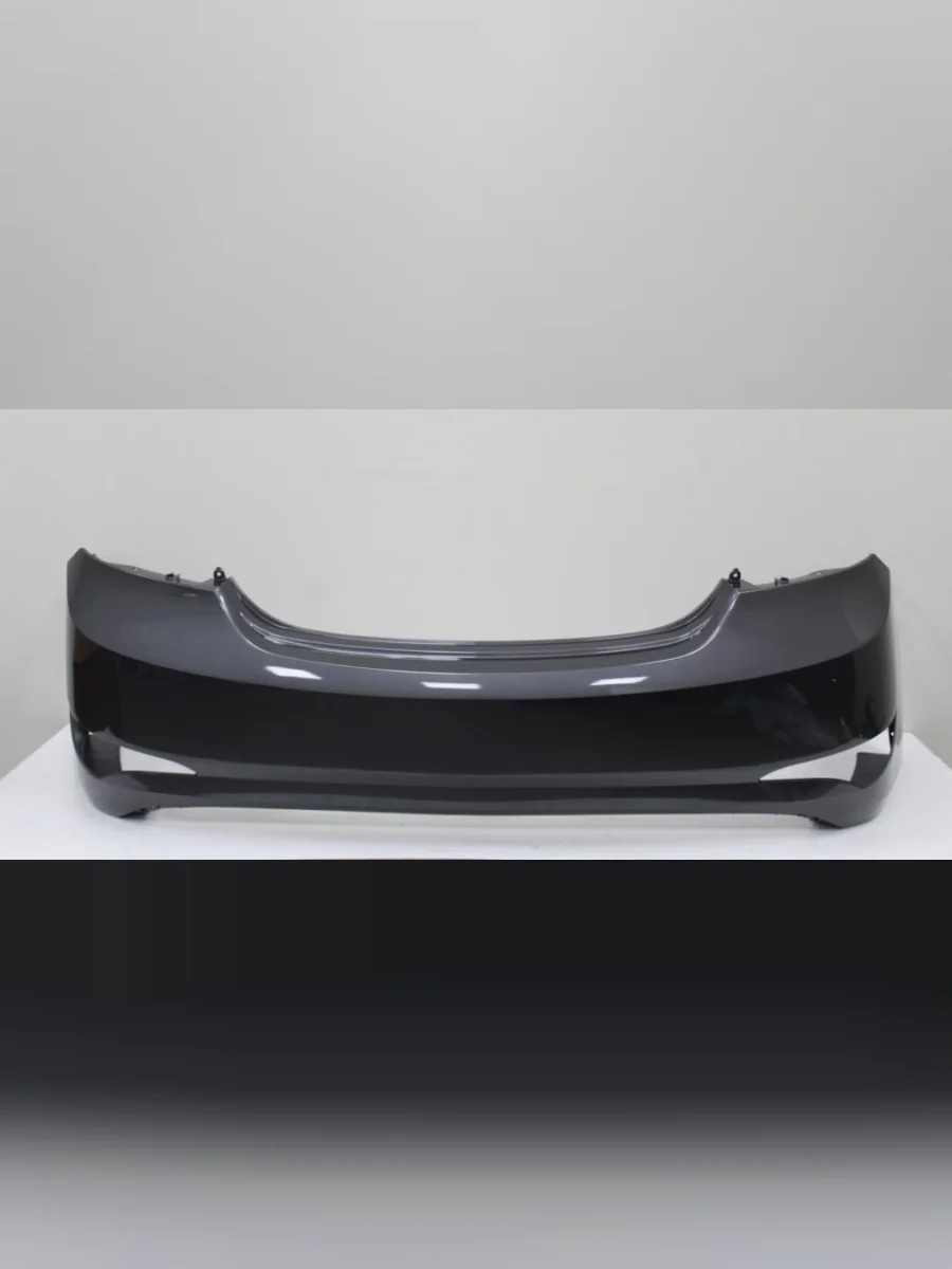 Бампер задний DAR (окрашенный) Hyundai Solaris RBr седан рестайлинг (2014-2017) (Carbon Grey SAE (Серый металлик))  с доставкой в г. Пермь