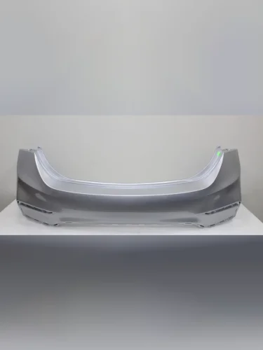 Бампер задний DAR (окрашенный) (Sleek Silver RHM (Серебристый металлик)) Hyundai Solaris  HCR (2017-2020) седан дорестайлинг