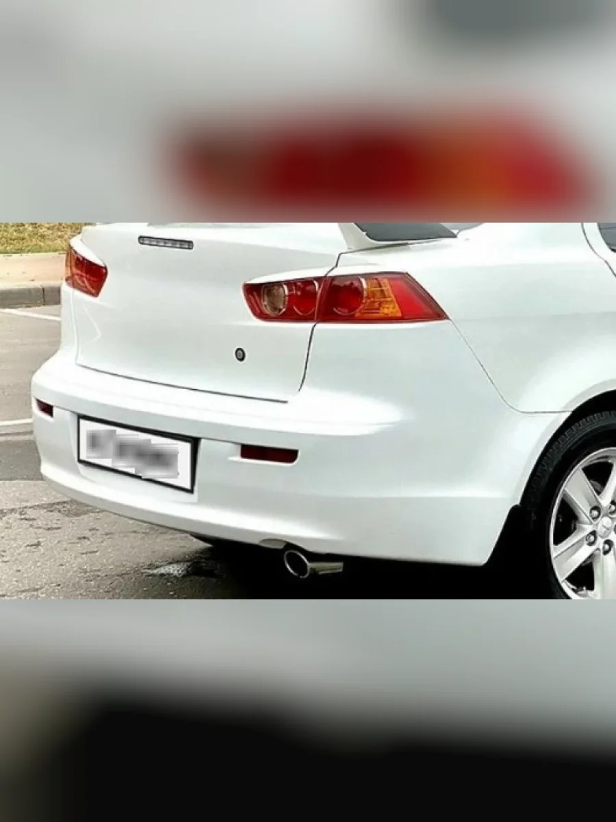 Бампер задний DAR (окрашенный) Mitsubishi Lancer 10 CY седан дорестайлинг (2007-2010) (Белый W37)  в Перми Пермском крае