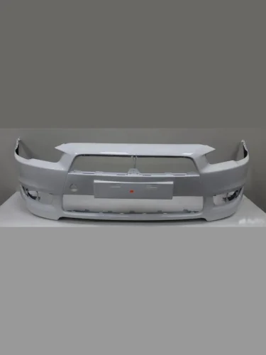 Бампер передний DAR (окрашенный) (Белый W37) Mitsubishi Lancer  10 CY (2007-2010) седан дорестайлинг, хэтчбэк дорестайлинг