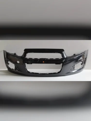 Бампер передний DAR (окрашенный) (Carbon Flash GAR (Черный)) Chevrolet Aveo  T300 (2011-2015) седан, хэтчбек