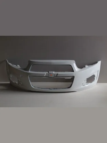Бампер передний DAR (окрашенный) (Summit White GAZ (Белый)) Chevrolet Aveo  T300 (2011-2015) седан, хэтчбек