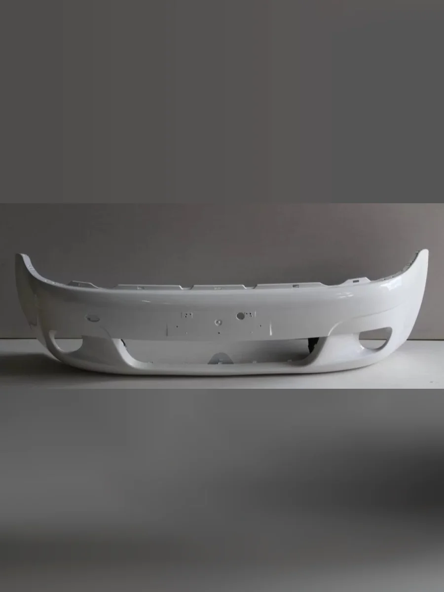 Бампер передний (под ПТФ) DAR (окрашенный) Daewoo Matiz M150 рестайлинг (2000-2016) (Galaxy White 11U (Белый))  с доставкой в г. Керчь