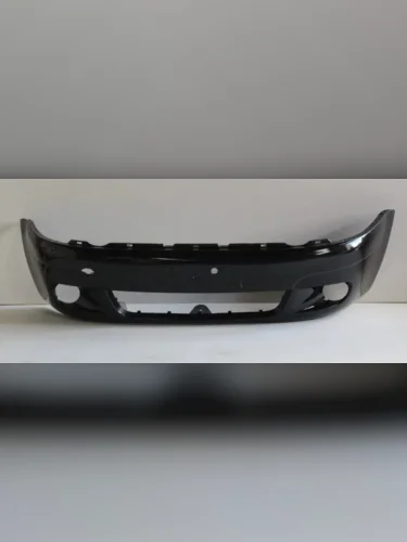 Бампер передний (под ПТФ) DAR (окрашенный) (Pearl Black 87U (Черный металлик)) Daewoo Matiz  M150 (2000-2016) рестайлинг