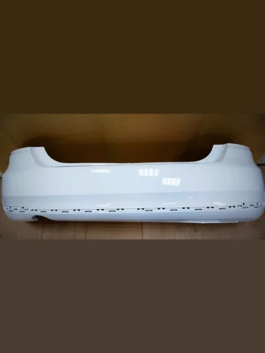 Бампер задний DAR (окрашенный) (Белый LC9A) Volkswagen Polo  Mk5 6R,6C,61 (2015-2020) седан рестайлинг