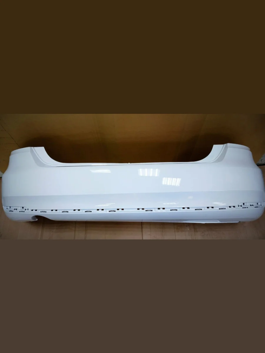 Бампер задний DAR (окрашенный)  Volkswagen Polo (2015-2020) Mk5 6R,6C,61 (Белый LC9A)  в Перми Пермском крае