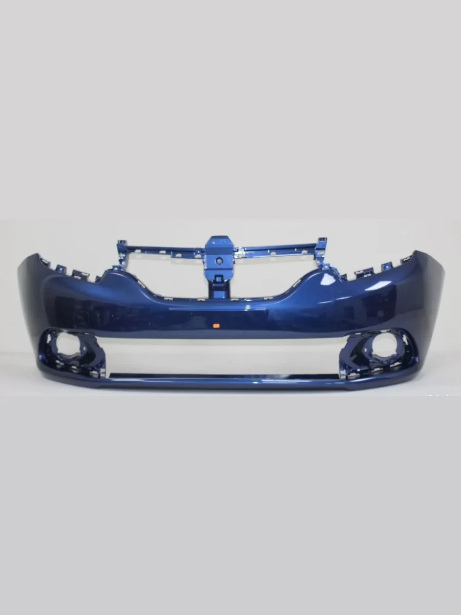 Бампер передний DAR (окрашенный)  Renault  Logan  2, Sandero Stepway  2 (Sapphire RPG (Темно-синий))  с доставкой в г. Керчь