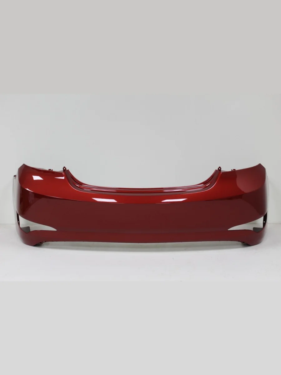 Бампер задний DAR (окрашенный) Hyundai Solaris RBr седан рестайлинг (2014-2017) (Garnet red TDY (Красный гранат))  с доставкой в г. Керчь
