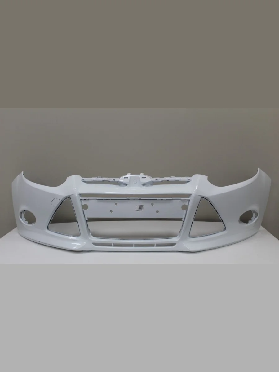 Бампер передний ТехноПласт (окрашенный) Ford Focus 3 универсал дорестайлинг (2010-2015) (Frozen White (Морозно-белый))  в Перми Пермском крае