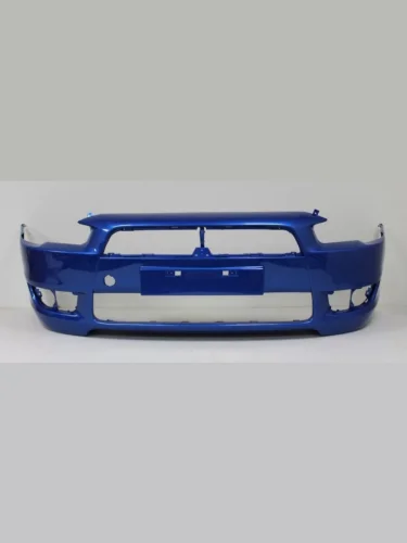 Бампер передний DAR (окрашенный) (Синий D06) Mitsubishi Lancer  10 CY (2007-2010) седан дорестайлинг, хэтчбэк дорестайлинг