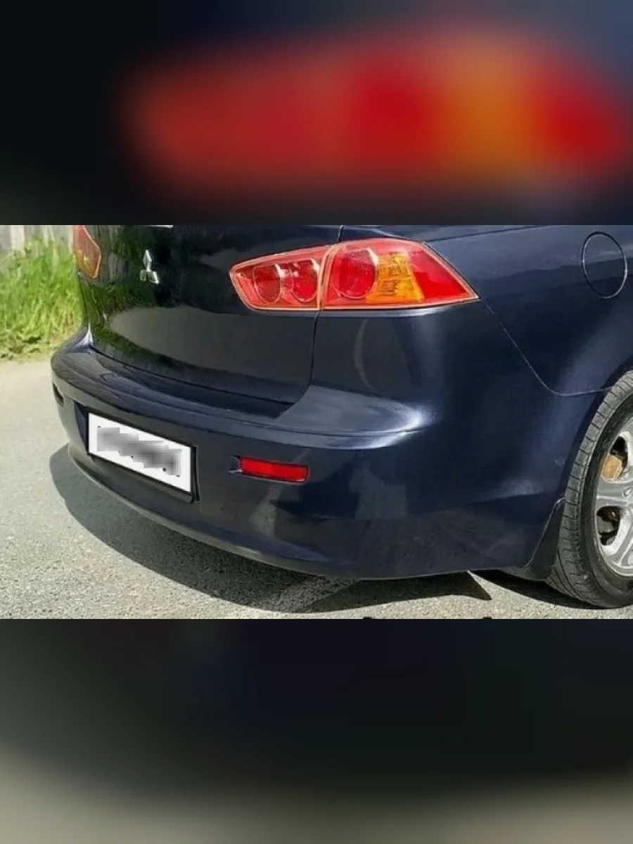 Бампер задний DAR (окрашенный) Mitsubishi Lancer 10 CY седан дорестайлинг (2007-2010) (T65 Темно-синий)  в Перми Пермском крае