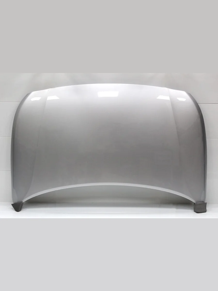 Капот DAR (окрашенный) Hyundai Solaris HCR седан дорестайлинг (2017-2020) (Sleek silver RHM (Серебристый металлик))  в Перми Пермском крае