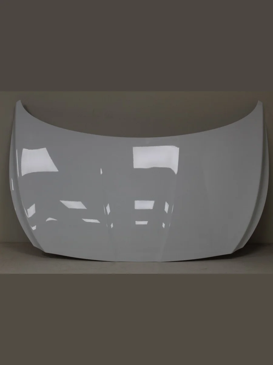 Капот DAR (окрашенный) Hyundai Solaris RBr седан дорестайлинг (2010-2014) (Cristal White PGU (Белый))  с доставкой в г. Керчь