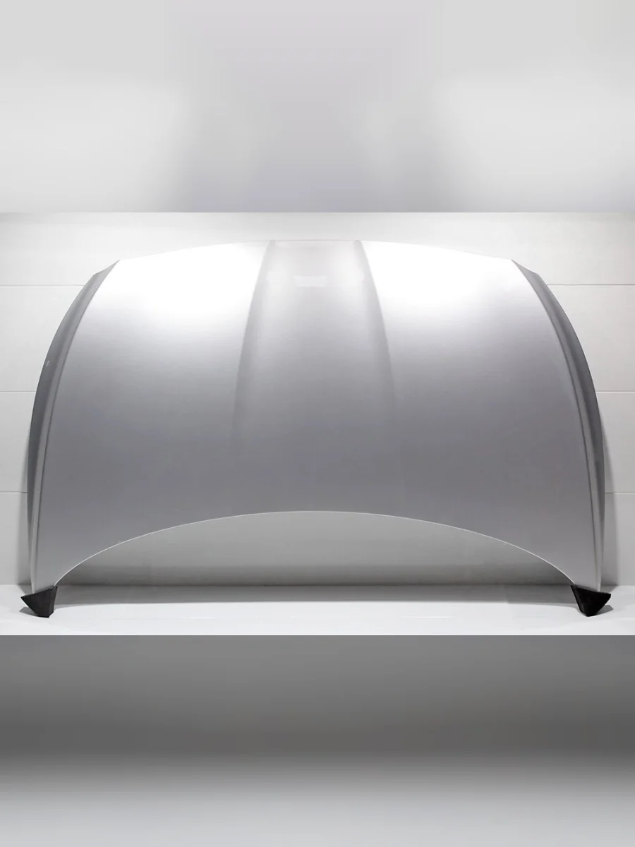 Капот DAR (окрашенный) Hyundai Solaris RBr хэтчбэк дорестайлинг (2010-2014) (Sleek silver RHM (Серебристый металлик))  в Перми Пермском крае