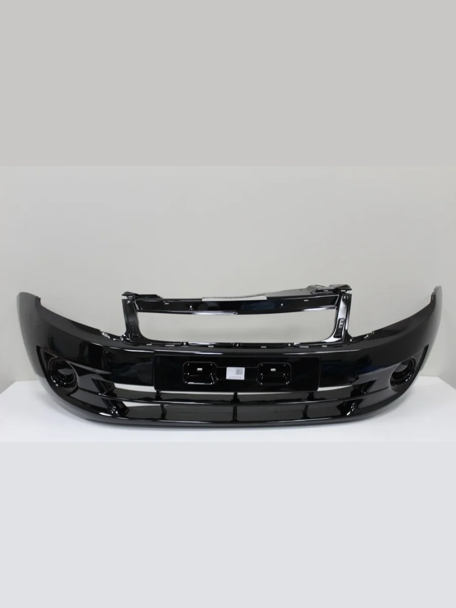 Бампер передний ТехноПласт (окрашенный)  Лада ВАЗ Гранта (2011-2017) 1 2191, 2190 (Черная пантера)  с доставкой в г. Керчь