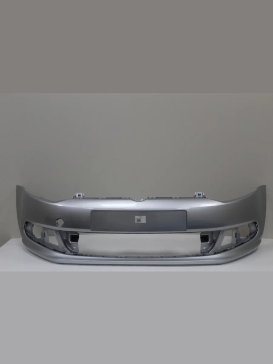 Бампер передний ТехноПласт (окрашенный)  Volkswagen Polo (2009-2015) Mk5 6R,6C,61 (8E Reflex (Серебристый металлик))  в Самаре Самарской области