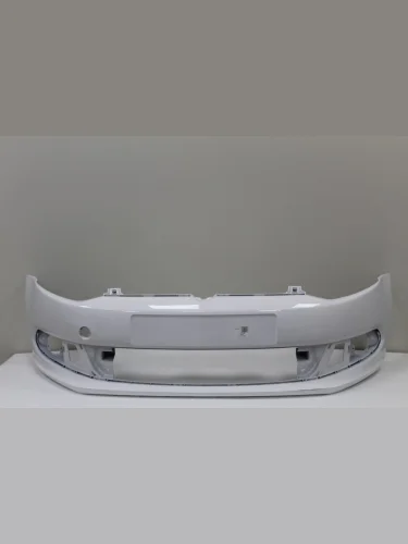 Бампер передний ТехноПласт (окрашенный) (LC9A Candy (Белый)) Volkswagen Polo  Mk5 6R,6C,61 (2009-2015) седан дорестайлинг, хэтчбек 5 дв. дорестайлинг
