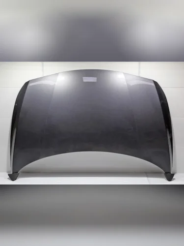 Капот DAR (окрашенный) (Garbon Grey SAE (Серый металлик)) Hyundai Solaris  RBr (2014-2017) седан рестайлинг, хэтчбэк рестайлинг