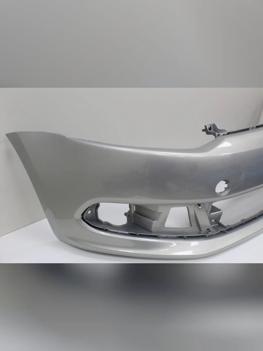 Бампер передний ТехноПласт (окрашенный)  Volkswagen Polo (2009-2015) Mk5 6R,6C,61 (7В Silver Leaf (Серый металлик))  с доставкой в г. Керчь