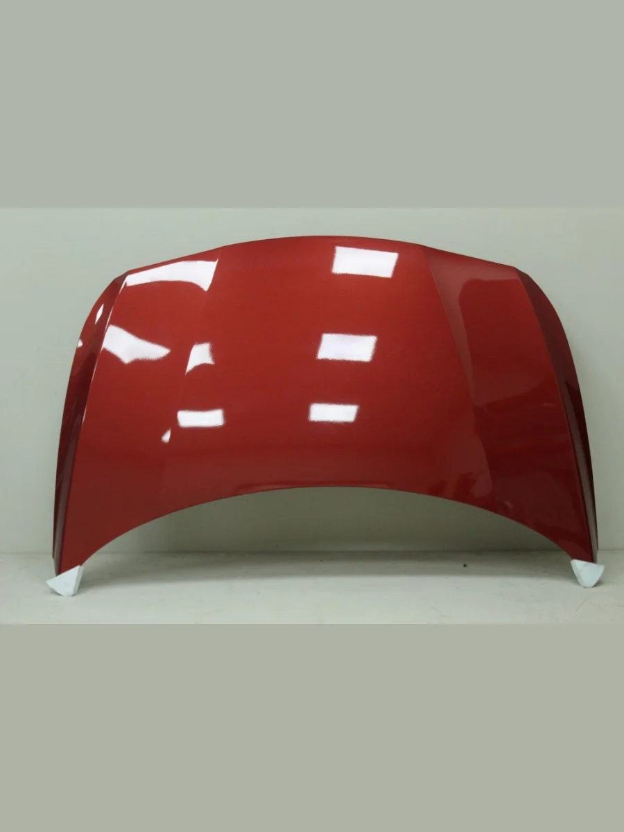Капот DAR (окрашенный) Hyundai Solaris RBr хэтчбэк рестайлинг (2014-2017) (Granet Red TDY (Красный гранат перламутр))  с доставкой в г. Керчь