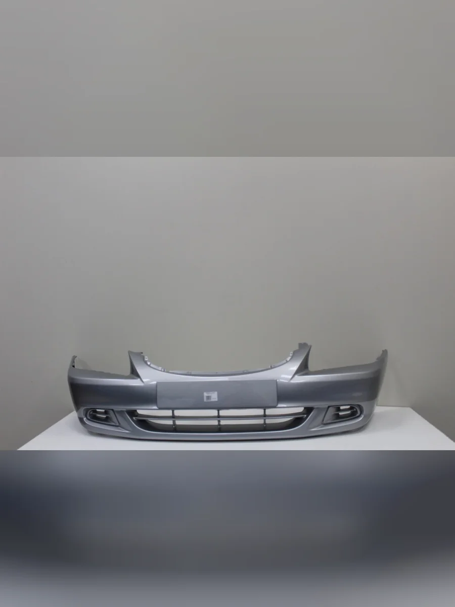Бампер передний (с заглушками ПТФ) ТехноПласт (окрашенный) Hyundai Accent 2 LC седан дорестайлинг (ТагАЗ) (1999-2012) (Серый кварц)  в Самаре Самарской области