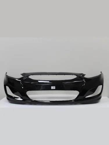 Бампер передний ТехноПласт (окрашенный) (Phantom Black MZH (Черный)) Hyundai Solaris RBr хэтчбэк дорестайлинг (2010-2014)
