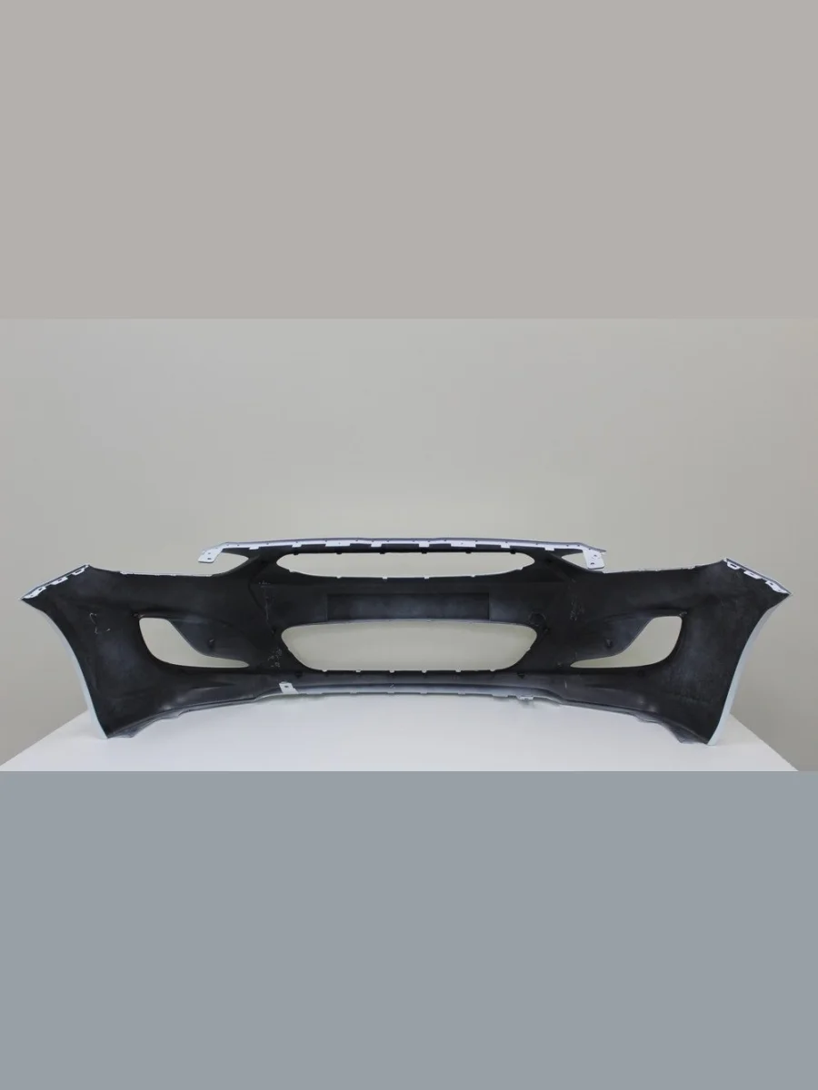 Бампер передний ТехноПласт (окрашенный) Hyundai Solaris RBr хэтчбэк дорестайлинг (2010-2014) (Cristal White PGU  (Белый ))  в Самаре Самарской области