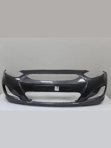 Бампер передний ТехноПласт (окрашенный) (Carbon Grey SAE (Серый металлик)) Hyundai Solaris RBr хэтчбэк дорестайлинг (2010-2014)